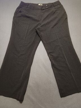 MKM Designs Pants Women Size 20 W Black Pinstripe